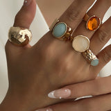Set aus offenen Ringen mit Strass