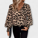 Elegante Bluse mit Leopardenmuster