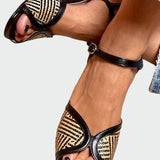 Sára Elegante Handgeflochtene Sandalen mit Bequemen Riemen