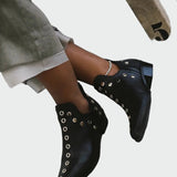 Magdaléna Abend Schuhe aus echtem Leder mit Spitzen