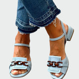 Karolína Elegante Minimalistische Sandalen mit Kette