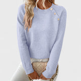 Clara – Damenpullover mit Schulterknöpfen