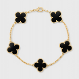 Armband mit Kleeblatt-Muster und Gold-Eleganz
