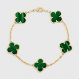 Armband mit Kleeblatt-Muster und Gold-Eleganz