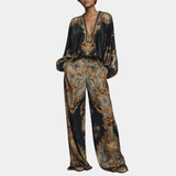 Valentina | Ensemble Floral Baroque mit Palazzo-Hose