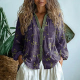 Sofia – Lässige Bluse mit natürlichem Muster