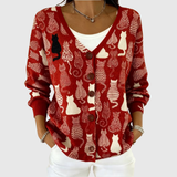 Bequemer Strickcardigan mit Knopfleiste