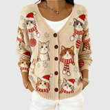 Bequemer Strickcardigan mit Knopfleiste