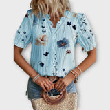Emily - Trendige Bluse mit V-Ausschnitt