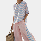 Fleur | elegantes Blau und weiche Hosen