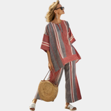 Lyna | Elegantes Grau und Weite Hosen