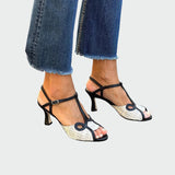 Lucie Retro-Sandalen mit Mittelhohem Absatz