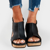 Wildleder-Plateausandalen