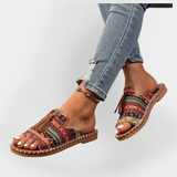 Handgefertigte, beeindruckende Sandalen mit Fransen