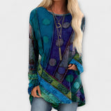 Stylische Damenbluse mit ethnischem Muster