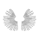 Metallohrringe mit gewelltem Rand
