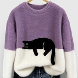 Nika | Sweatshirt mit Katzenmotiv