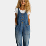 Lorena | Vintage gewaschene Denim-Latzhose