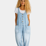 Lorena | Vintage gewaschene Denim-Latzhose