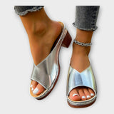 Dicke Absatzsandalen mit Offenem Absatz