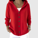 Bequemer Strickcardigan mit Kapuze
