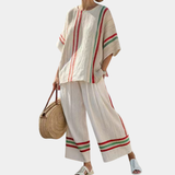 Noemi | Bedruckte Boho-Bluse und bequeme weite Hosen