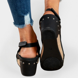 Wildleder-Plateausandalen
