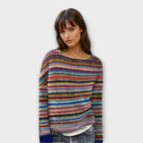 Manonin - Gestreifter, lässiger und weicher Pullover
