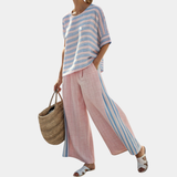 Fleur | elegantes Blau und weiche Hosen
