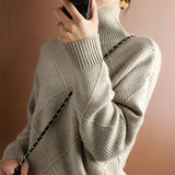 Marcelle | Grobstrick-Pullover mit Rollkragen
