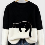 Nika | Sweatshirt mit Katzenmotiv