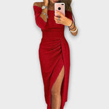 Lena™ - Elegantes Off-Shoulder Kleid