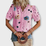 Emily - Trendige Bluse mit V-Ausschnitt