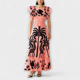 Amy - Elegantes Kleid mit Palmen