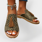 Handgefertigte, beeindruckende Sandalen mit Fransen