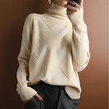 Marcelle | Grobstrick-Pullover mit Rollkragen