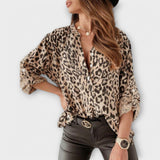 Elegante Bluse mit Leopardenmuster