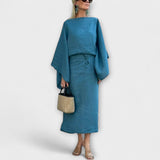 Dana - Leinen- und Baumwoll-Kimono-Robe