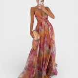 Jelena | Maxikleid mit floralem Muster