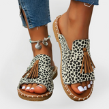 Handgefertigte, beeindruckende Sandalen mit Fransen