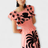 Amy - Elegantes Kleid mit Palmen