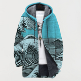 Jacke mit Wellenmuster