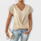 Eloise - Top mit V-Ausschnitt und Schleifendetail