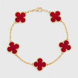 Armband mit Kleeblatt-Muster und Gold-Eleganz