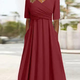 Annabelle - Kurzärmeliges Crossover-Kleid
