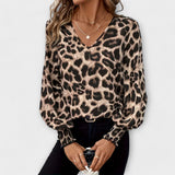Elegante Bluse mit Leopardenmuster
