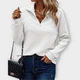 Vilja - Pullover mit Polo-Reißverschluss