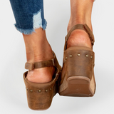 Wildleder-Plateausandalen