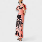 Amy - Elegantes Kleid mit Palmen