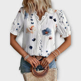 Emily - Trendige Bluse mit V-Ausschnitt
